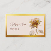 etherische gouden Rozen bloem Visitekaartje (Voorkant)