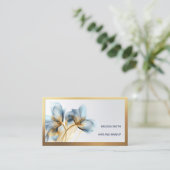 etherische gouden Rozen bloem Visitekaartje (Staand voorkant)