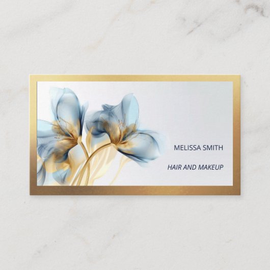 etherische gouden Rozen bloem Visitekaartje (Voorkant)