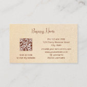 etherische gouden Rozen bloem Visitekaartje (Achterkant)