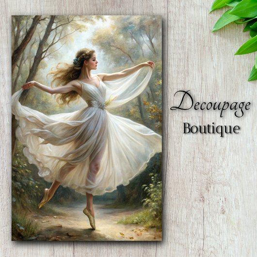 Etherische Gratie Bos Ballet Decoupage Tissuepapier