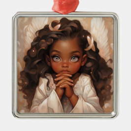 Etherische Guardian Black Angel Zegeningen Metalen Ornament