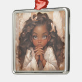 Etherische Guardian Black Angel Zegeningen Metalen Ornament (Links)