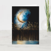 Etherische Halve Maan, Yule & Winterzonnewende Feestdagen Kaart (Voorkant)