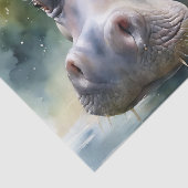 Etherische hippo Waterverf Tissuepapier (Detail)