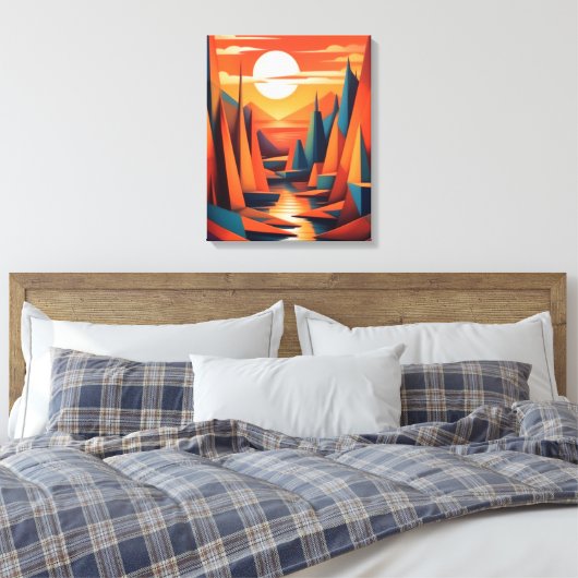 Etherische horizon canvas afdruk (Insitu (Slaapkamer))