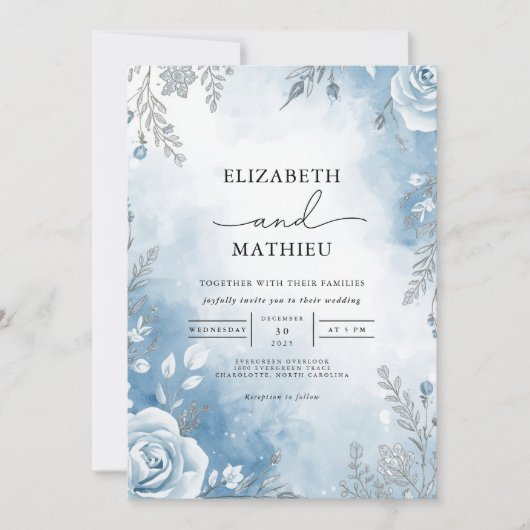 ETHERISCHE IJSBLOESEM Romance bruiloft Kaart (Voorkant)