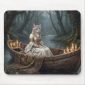 Etherische kat in boot muismat (Voorkant)
