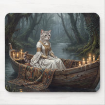 Etherische kat in boot
