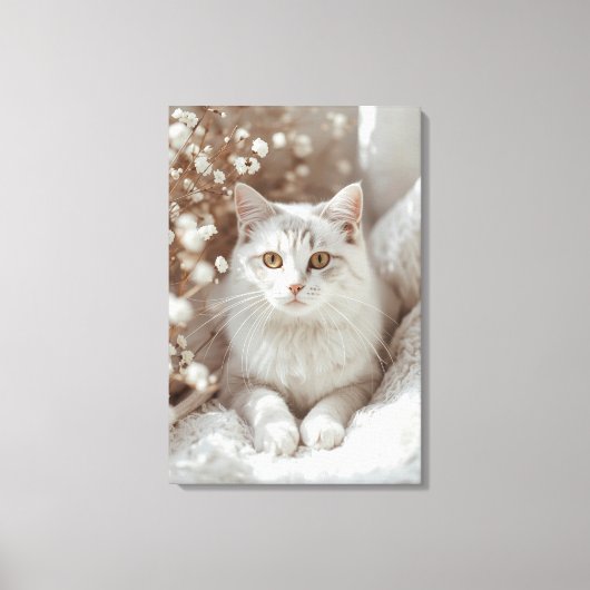 Etherische Katachtige Sereniteit Canvasprint Canvas Afdruk (Voorkant)
