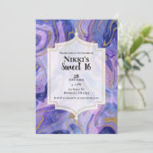 Etherische Katoenen Snoep Marmeren Glam Sweet 16 P Kaart (Staand voorkant)