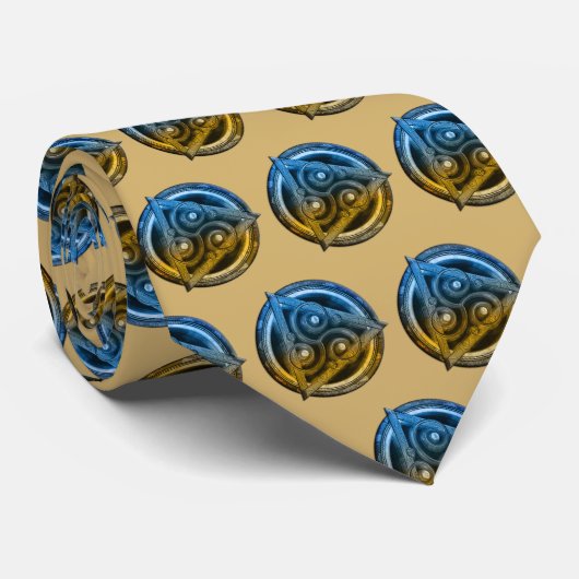 Etherische Keltische Mandala van Dualiteit Stropdas (Opgerold)