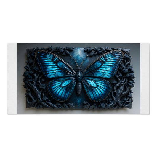 etherische keramische vlinder perfect poster (Voorkant)