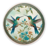 Etherische kolibrie dans keramische knop pull (Voorkant)