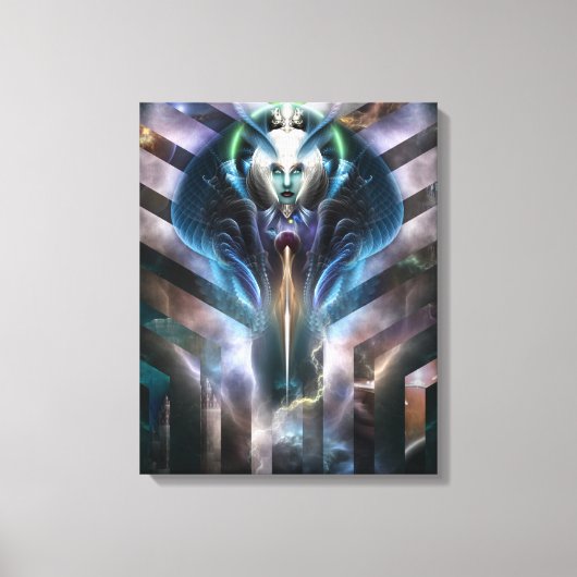 Etherische koningin van galaxy Canvas Afdruk (Voorkant)