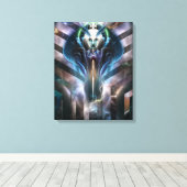 Etherische koningin van galaxy Canvas Afdruk (Insitu (Houten vloer))