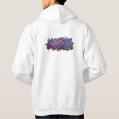 Etherische Kosmische Graffiti Typografie Stedelijk Hoodie (Achterkant)