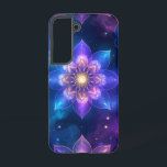 Etherische Kosmische Lotus Glow Telefoonhoes Samsung Galaxy Hoesje<br><div class="desc">Wikkel je telefoon in kosmische schoonheid met deze etherische telefoonhoes met gloeiende lotusbloemen tegen een prachtige achtergrond van sterrenruimte. Levendige tinten van paarse en blauwe mix met sprankelende sterren en zachte nevels, waardoor een ontwerp ontstaat dat spiritualiteit, rust en mystieke energie oproept. De doorschijnende, gloeiende lotusbloemen, die licht van binnenuit...</div>