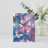 etherische kristallijne vlinders briefkaart (Staand voorkant)