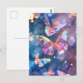 etherische kristallijne vlinders briefkaart (Voorkant / Achterkant)