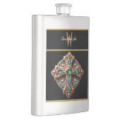 Etherische kruisbroche met blauwe en groene stenen flacon (Rechts)