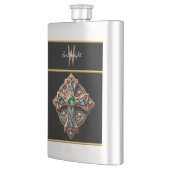 Etherische kruisbroche met blauwe en groene stenen flacon (Links)