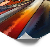 Etherische kruising - Abstracte kunst - Surreal Poster (Hoek)