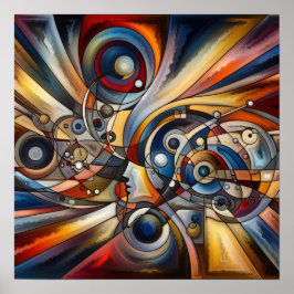 Etherische kruising - Abstracte kunst - Surreal Poster