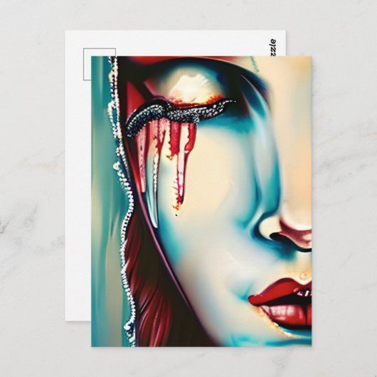 Etherische Kunst Shimmery Vrouw Briefkaart (Voorkant / Achterkant)