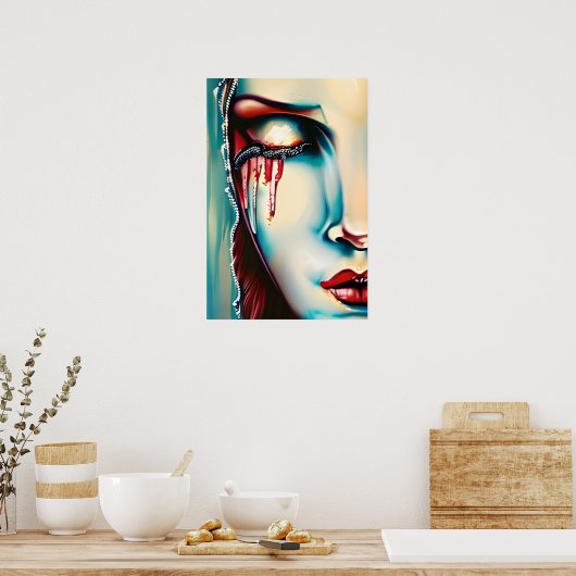 Etherische Kunst Shimmery Vrouw Poster (Keuken)