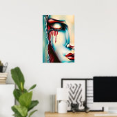 Etherische Kunst Shimmery Vrouw Poster (Thuiskantoor)