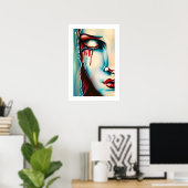 Etherische Kunst Shimmery Vrouw Poster (Thuiskantoor)