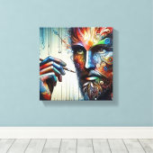 etherische kunstenaar uitgerekt canvas (Insitu (Houten vloer))