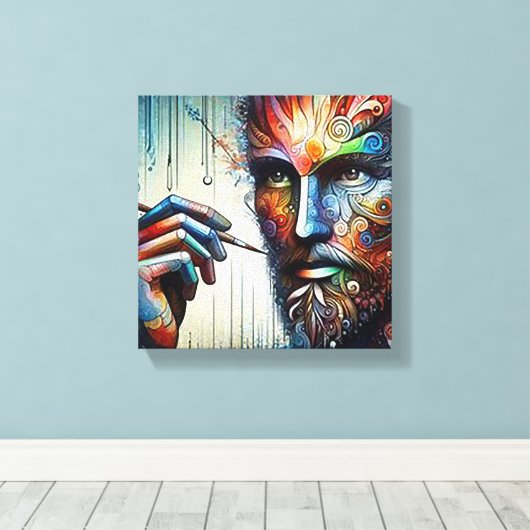 etherische kunstenaar uitgerekt canvas (Insitu (Houten vloer))