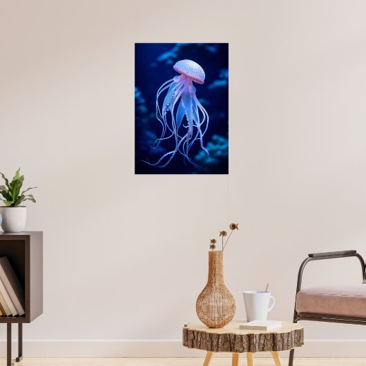 ETHERISCHE KWAL IN DE DIEPBLAUWE OCEAAN – HET ZEEL POSTER (Woonkamer 3)
