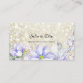 Etherische Lavendel Floral Luxe Glitter Salon Visitekaartje (Voorkant)