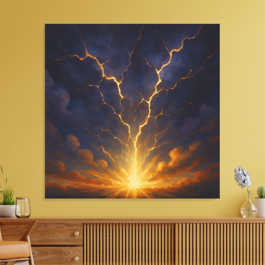 etherische lichtbreking canvas afdruk (Insitu (Woonkamer))