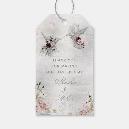 Etherische liefde bruiloft lang gunst cadeau Label Cadeaulabel (Achterkant)