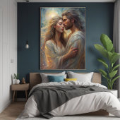 ETHERISCHE LIEFHEBBERS DROMERIGE ROMANTISCHE OLIEV POSTER