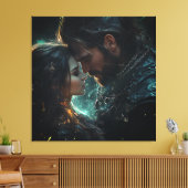 ETHERISCHE LIEFHEBBERS IN EEN STORMACHTIGE NACHT CANVAS AFDRUK (Insitu (Woonkamer))