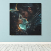 ETHERISCHE LIEFHEBBERS IN EEN STORMACHTIGE NACHT CANVAS AFDRUK (Insitu (Houten vloer))