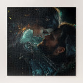 ETHERISCHE LIEFHEBBERS IN EEN STORMACHTIGE NACHT LEGPUZZEL (Horizontaal)