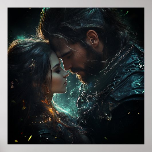 ETHERISCHE LIEFHEBBERS IN EEN STORMACHTIGE NACHT POSTER (Voorkant)