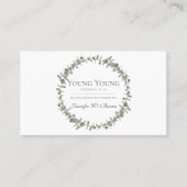 Etherische lijsten met eucalyptusbloem visitekaartje (Voorkant)