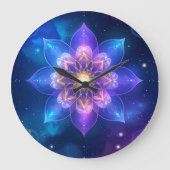 etherische lotus kosmische gloed wandklok (Voorkant)