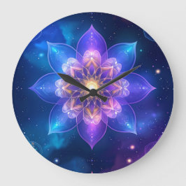 etherische lotus kosmische gloed wandklok