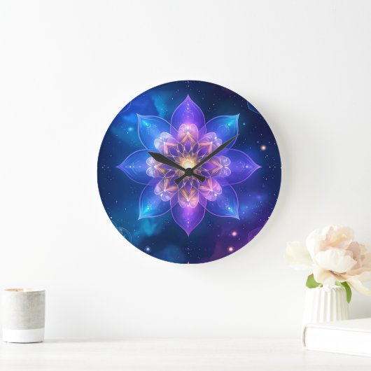 etherische lotus kosmische gloed wandklok (Huis)