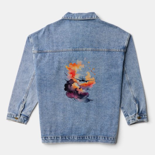 etherische luchtvaart denim jacket (Achterkant)