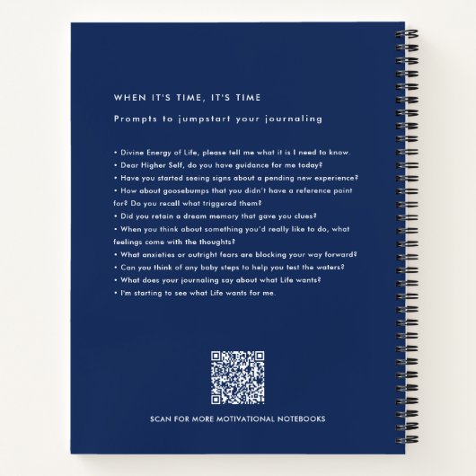 Etherische maan en wilde bloemen Motivatie Notitieboek (Achterkant)