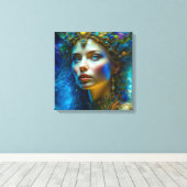 Etherische Magische Fantasie Kunst Mooie Godin Canvas Afdruk (Insitu (Houten vloer))